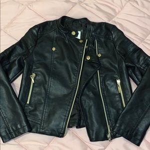 Faux Leather Biker Jacket